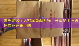 青岛地区个人档案查询系统：获取员工任职信息及在职证明