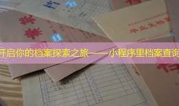 开启你的档案探索之旅——小程序里档案查询