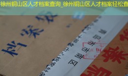 徐州铜山区人才档案查询_徐州铜山区人才档案轻松查