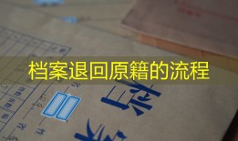 档案退回原籍的流程