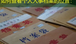 如何查看个人人事档案的位置：