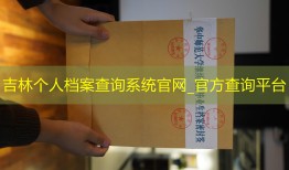 吉林个人档案查询系统官网_官方查询平台