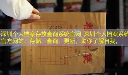 深圳个人档案存放查询系统官网_深圳个人档案系统官方网站：存储、查询、更新，助你了解自我。