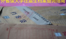 外省读大学往届生档案查询指南