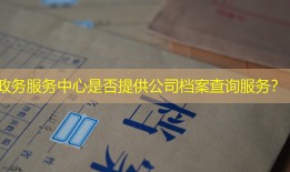 政务服务中心是否提供公司档案查询服务？