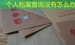 个人档案查询没有怎么办