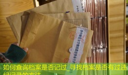 如何查询档案是否记过_寻找档案是否有过违纪记录的方法