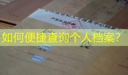 如何便捷查询个人档案？