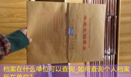 档案在什么单位可以查询_如何查询个人档案所在单位？