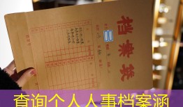 查询个人人事档案涵
