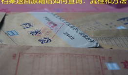 档案退回原籍后如何查询：流程和方法