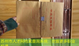苏州市人才网档案查询系统：挖掘更多职业机遇
