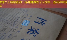 鹰潭个人档案查询：探寻鹰潭的个人档案，查询详细信息