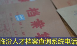 临汾人才档案查询系统电话