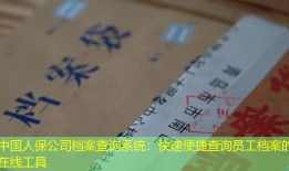 中国人保公司档案查询系统：快速便捷查询员工档案的在线工具