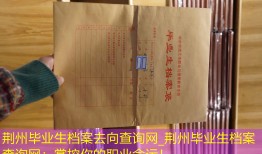 荆州毕业生档案去向查询网_荆州毕业生档案查询网：掌控你的职业命运！