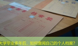 大学毕业多年后，如何查阅自己的个人档案？