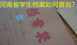 河南省学生档案如何查询？
