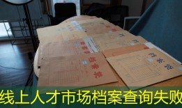 线上人才市场档案查询失败