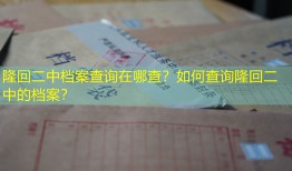 隆回二中档案查询在哪查？如何查询隆回二中的档案？