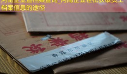 河南企业查档案查询_河南企业轻松获取员工档案信息的途径