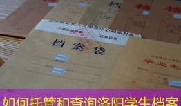 如何托管和查询洛阳学生档案