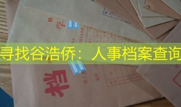 寻找谷浩侨：人事档案查询