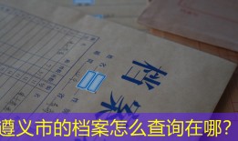 遵义市的档案怎么查询在哪？