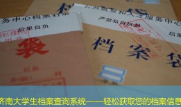 济南大学生档案查询系统——轻松获取您的档案信息