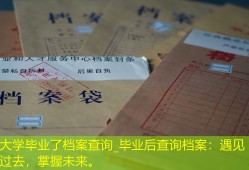 大学毕业了档案查询_毕业后查询档案：遇见过去，掌握未来。