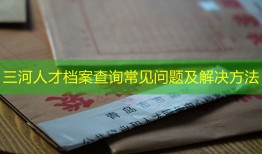 三河人才档案查询常见问题及解决方法