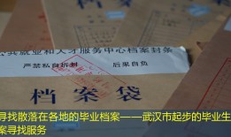 寻找散落在各地的毕业档案——武汉市起步的毕业生档案寻找服务