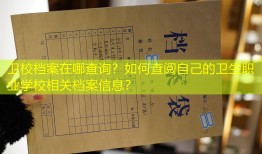 卫校档案在哪查询？如何查阅自己的卫生职业学校相关档案信息？
