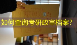如何查询考研政审档案？