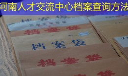 河南人才交流中心档案查询方法