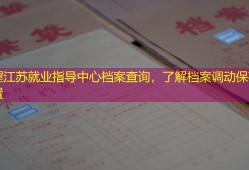 掌握江苏就业指导中心档案查询，了解档案调动保存的位置