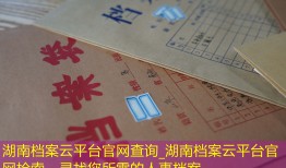 湖南档案云平台官网查询_湖南档案云平台官网检索，寻找您所需的人事档案。