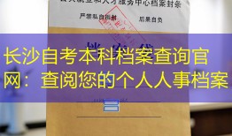 长沙自考本科档案查询官网：查阅您的个人人事档案