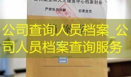 公司查询人员档案_公司人员档案查询服务