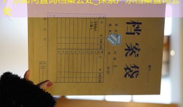广东如何查询档案去处_探索广东档案查询去处
