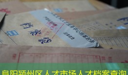 阜阳颍州区人才市场人才档案查询