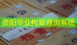 贵阳毕业档案查询系统