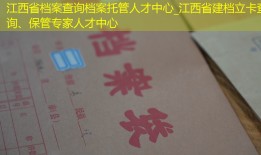 江西省档案查询档案托管人才中心_江西省建档立卡查询、保管专家人才中心