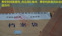 泰安到档案查询_再见排队等待，泰安档案查询实现快速访问