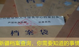 新疆档案查询，你需要知道的事情