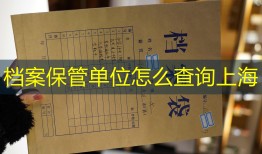 档案保管单位怎么查询上海