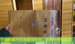 宁德档案所在地查询系统：探寻宁德档案的根据地
