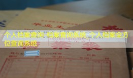 个人档案查询-档案查询系统_个人档案全方位查询系统
