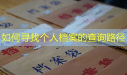 如何寻找个人档案的查询路径