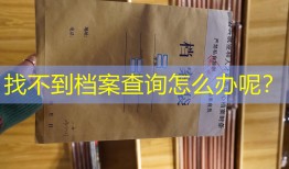 找不到档案查询怎么办呢？